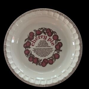 Vintage Apple Pie Recipe Pie Dish